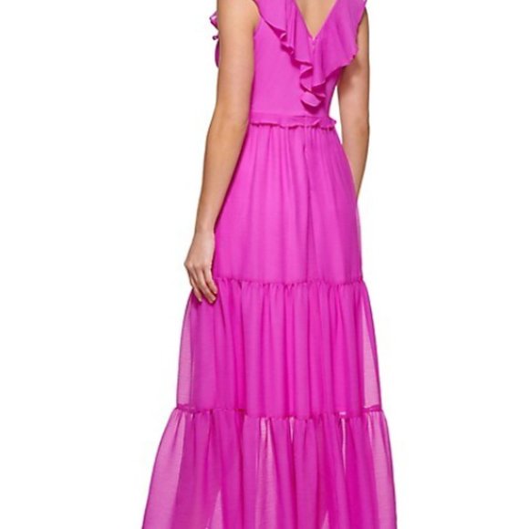 NWT DKNY Ruffle-Trim Tiered Gown - Picture 2 of 7